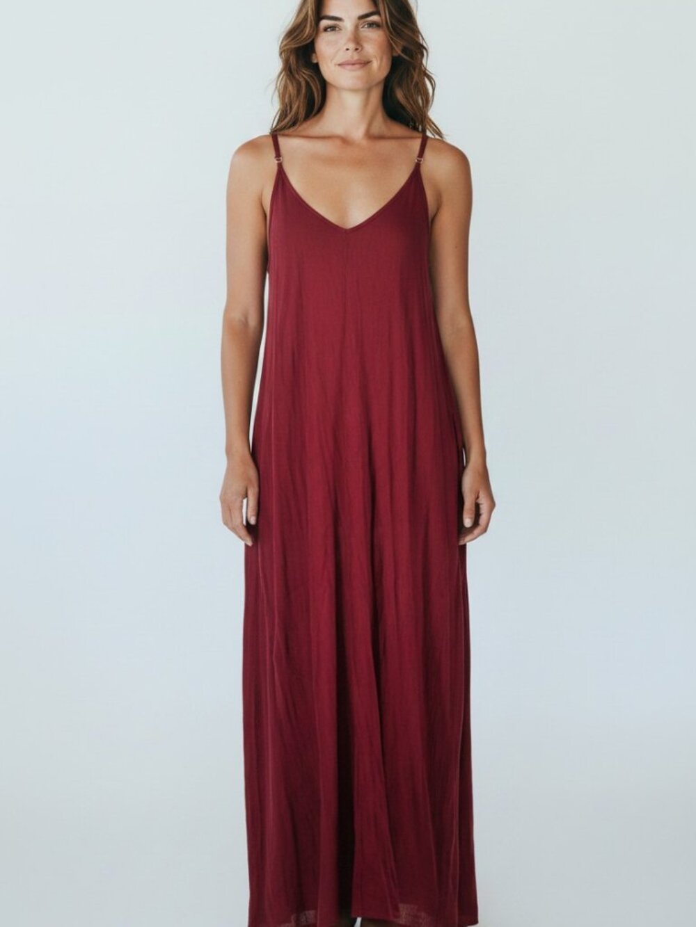 Lovestitch Burgundy Maxi Dress, Size S/M